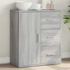 Image de vidaXL Buffet Armoire Latérale Meuble de Rangement Organisateur de Salon Salle de Séjour Intérieur Moderne Sonoma Gris 840476