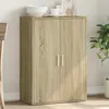 Image de vidaXL Buffet Armoire Latérale avec Étagères et Portes Meuble de Rangement Salon Salle de Séjour Intérieur Moderne Chêne 840487