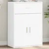Image de vidaXL Buffet blanc 60x30x84 cm bois dingénierie armoire de rangement meuble dentrée meuble dappoint 840492