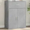 Image de vidaXL Buffet gris béton 60x30x84 cm bois dingénierie armoire de rangement meuble dentrée meuble dappoint 840495
