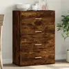 Image de Buffet Chêne Fumé 60x31x84 Cm Bois D'ingénierie Vidaxl