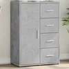 Image de vidaXL Buffet gris béton 60x31x84 cm bois dingénierie armoire de rangement meuble dentrée meuble dappoint meuble de 840509