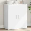 Image de vidaXL Buffet Armoire Latérale avec Étagère et Portes Meuble de Rangement Salon Salle de Séjour Intérieur Moderne Blanc 840513