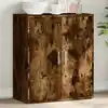 Image de Buffet Chêne Fumé 79x38x80 Cm Bois D'ingénierie Vidaxl