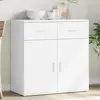 Image de Buffet Blanc 79x38x80 Cm Bois D’ingénierie Vidaxl