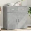 Image de Buffet Gris Béton 79x38x80 Cm Bois D'ingénierie Vidaxl