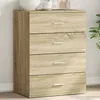 Image de vidaXL Buffet Armoire Latérale avec Tiroirs Meuble de Rangement Salon Salle de Séjour Intérieur Moderne Chêne Sonoma 840529