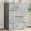 Image de Buffet Gris Béton 60x39x80 Cm Bois D'ingénierie Vidaxl