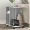 Image de Table D'appoint Avec Roues Sonoma Gris Bois D'ingénierie Vidaxl