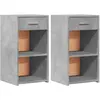Image de Tables De Chevet 2 Pcs Gris Béton 35x34x65 Cm Bois Ingénierie Vidaxl