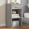 Image de Table De Chevet Sonoma Gris 35x34x65 Cm Bois D'ingénierie Vidaxl