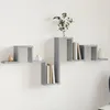 Image de Étagère murale échelle VidaXL gris béton 1045 x 10 x 43 cm - bois dingénierie