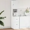 Image de Armoire De Cuisine Blanc 35x50x180 Cm Bois D'ingénierie Vidaxl