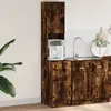 Image de Armoire De Cuisine Chêne Fumé 35x50x180 Cm Bois D'ingénierie Vidaxl
