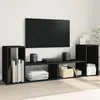 Image de Meubles Tv 2 Pcs Noir 75x30x50 Cm Bois D'ingénierie Vidaxl