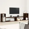 Image de vidaXL Meubles TV 2 pcs chêne fumé 100x30x50 cm bois dingénierie 840797