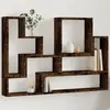 Image de Étagère Murale Chêne Fumé 96x12x64 Cm Bois D'ingénierie Vidaxl