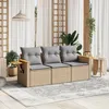 Image de Salon de jardin - vidaXL - 3 pcs - Beige - Résine tressée - Housse lavable