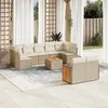 Image de Salon de jardin - VIDAXL - 10 pcs - Résine tressée - Coussins amovibles - Beige