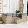Image de vidaXL Salon de jardin avec coussins 7 pcs beige résine tressée 3223497
