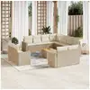 Image de Vidaxl salon de jardin avec coussins 12 pcs beige résine tressée