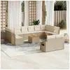 Image de Vidaxl salon de jardin avec coussins 13 pcs beige résine tressée