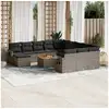 Image de Vidaxl salon de jardin avec coussins 13 pcs gris résine tressée