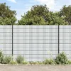 Image de vidaXL Brises-vues de jardin 10 pcs gris clair 2525x19 cm PVC écran de jardin écran de balcon écran dintimité 4005544