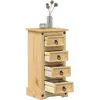 Image de Table De Chevet Corona 35x32,5x74 Cm Bois De Pin Massif Vidaxl