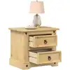 Image de Table De Chevet Corona 53x39x47 Cm Bois De Pin Massif Vidaxl