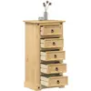 Image de Table De Chevet Corona 53x39x103 Cm Bois De Pin Massif Vidaxl
