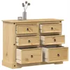 Image de vidaXL Commode Corona 112x48x91 cm bois massif de pin commode à tiroirs classeur armoire à tiroirs armoire de rangement 4005677