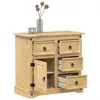 Image de vidaXL Buffet Corona 80x40x75 cm bois massif de pin armoire de rangement meuble de rangement de cuisine meuble de 4005679