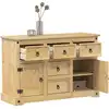 Image de Buffet Corona 112x40x75 Cm Bois Massif De Pin Vidaxl