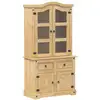 Image de Vidaxl vitrine en verre corona 100x48,5x179 cm bois massif de pin