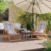 Image de Chaises De Plage Pliables Lot De 2 Multicolore Tissu Vidaxl