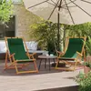 Image de Chaises De Plage Pliables Lot De 2 Vert Tissu Vidaxl