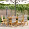 Image de Chaises Inclinables De Jardin Lot De 8 Gris Bois Massif Acacia Vidaxl