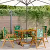 Image de Chaises Inclinables De Jardin Lot De 4 Vert Tissu Bois Massif Vidaxl