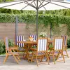 Image de Chaises Inclinables De Jardin Lot De 6 Tissu Et Bois Massif Vidaxl