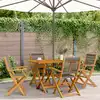Image de Chaises Pliables De Jardin 4 Pcs Gris Bois D'acacia Massif Vidaxl