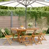 Image de Chaises De Jardin Pliantes Lot De 6 Beige Rotin Et Bois Massif Vidaxl