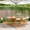 Image de Chaises De Jardin Pliantes Lot De 6 Tissu Et Bois Massif Vidaxl