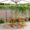 Image de Chaises De Jardin Pliantes Lot De 4 Tissu Et Bois Massif Vidaxl