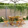 Image de Chaises De Jardin Pliantes Lot De 4 Beige Tissu Et Bois Massif Vidaxl