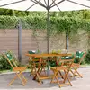 Image de Chaises De Jardin Pliantes Lot De 4 Vert Tissu Et Bois Massif Vidaxl