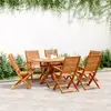 Image de Chaises De Jardin Pliantes Lot De 6 57x66x95 Cm Bois D'acacia Vidaxl