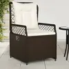 Image de Chaises Inclinables De Jardin Lot De 2 Marron Résine Tressée Vidaxl