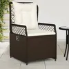 Image de vidaXL Chaises inclinables de jardin lot de 2 marron résine tressée fauteuil de jardin inclinable fauteuil inclinable de 368662