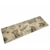 Image de vidaXL Tapis de Cuisine Lavable Imprimé Café Paillasson Antidérapant Tapis de Sol Tapis devant Évier Moderne Marron 4005579